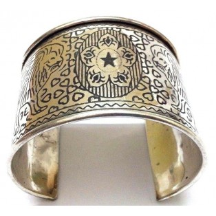 THE LION Silver Oxidized Cuff Bracelet Charm Wristlet Wrist Band Bangle Jewelry